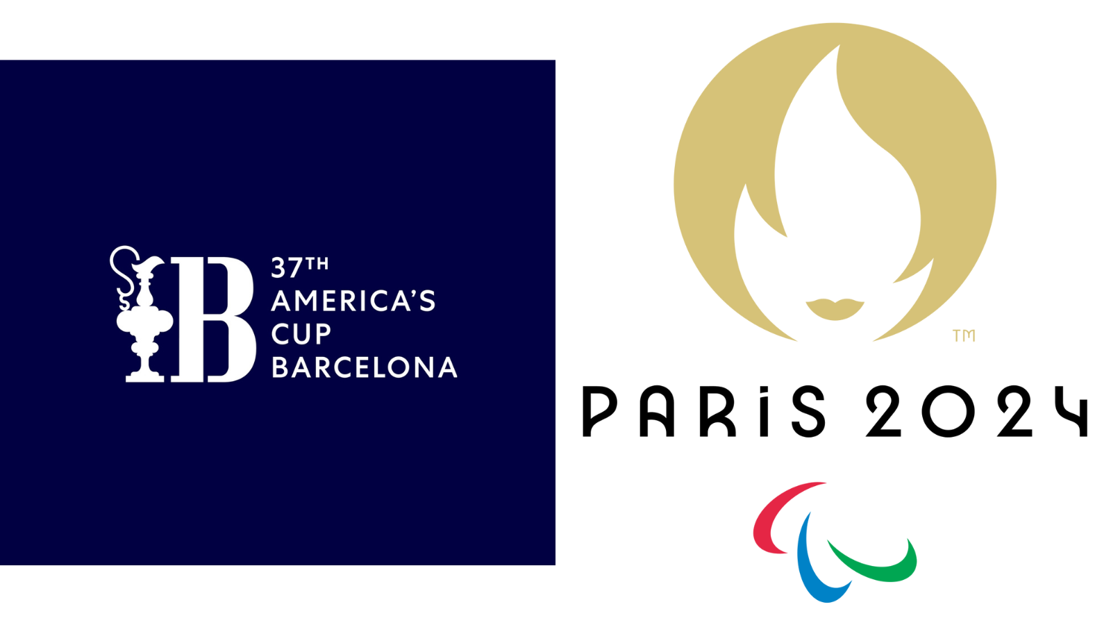 Logo dels Jocs Paralímpics de París 2024, i de 37a edició de l'America's Cup de vela