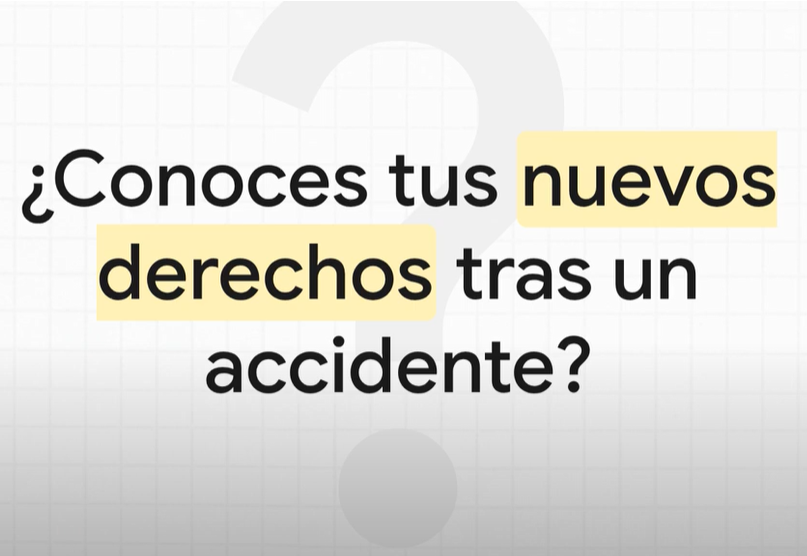 ¿Conoces tus nuevos derechos tras un accidente?